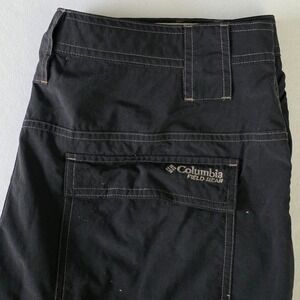 Columbia Field Gear Omni-Shield Mens Black Cargo Hiking Roll Up Pants 34x28‎